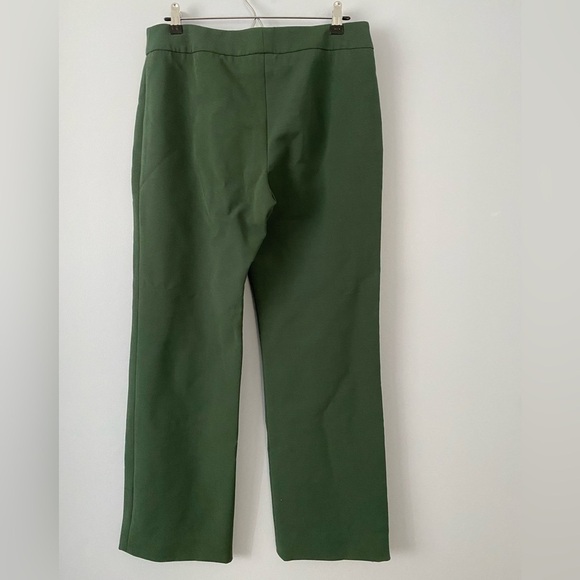 Isoude Green Straight Leg High Rise Pants, Women's Size 8, Designer Trousers - Picture 2 of 10